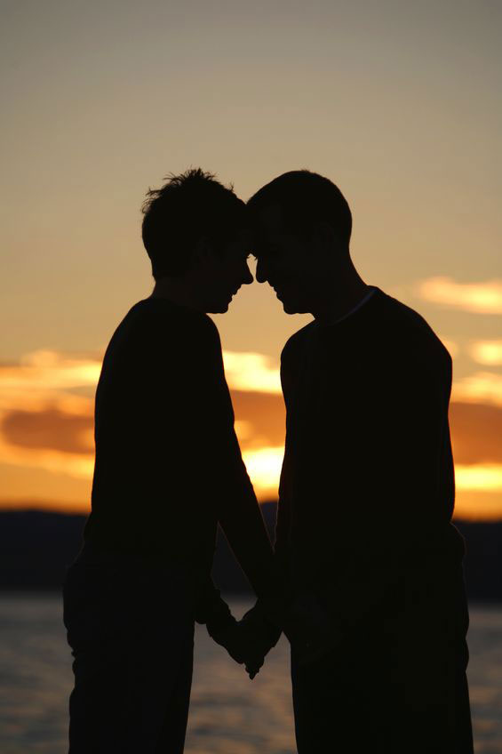couple and sunset